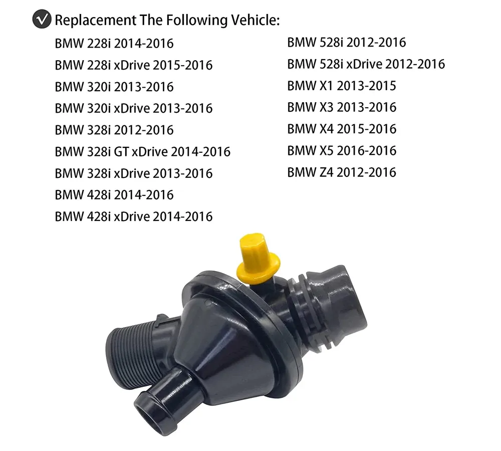 11538635689 11538648791 11537633476 11537588257 Engine Coolant Thermostat for BMW 228i 320i 328i 428i 528i X1 X3 X4 X5 Z4 N20 3 11538635689 11538648791 11537633476 11537588257 Engine Coolant Thermostat for BMW 228i 320i 328i 428i 528i X1 X3 X4 X5 Z4 N20 - Image 3